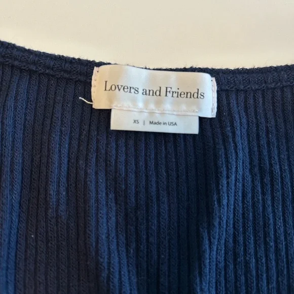 Lovers and Friends, Sally Wrap Top, Navy blue, Sleeveless, V- Neck, Sz XS - Picture 7 of 12